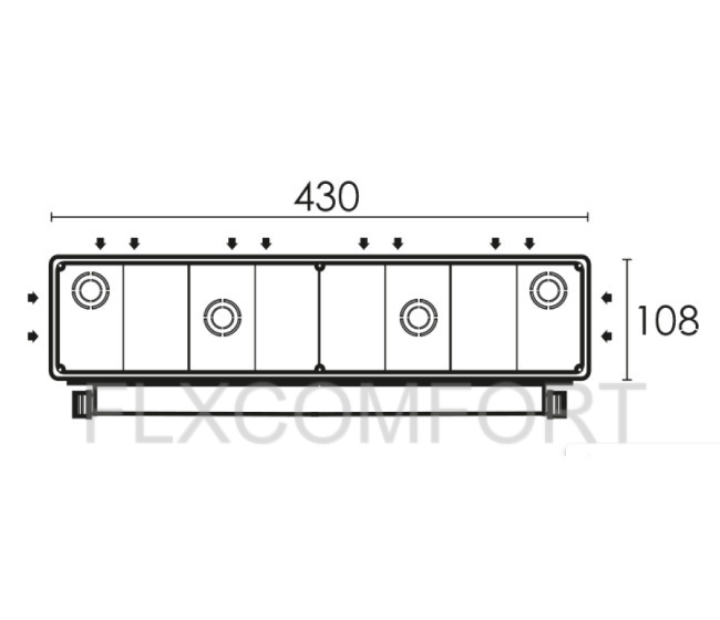 Podomietková krabica DUAL PLUS 430x108x65